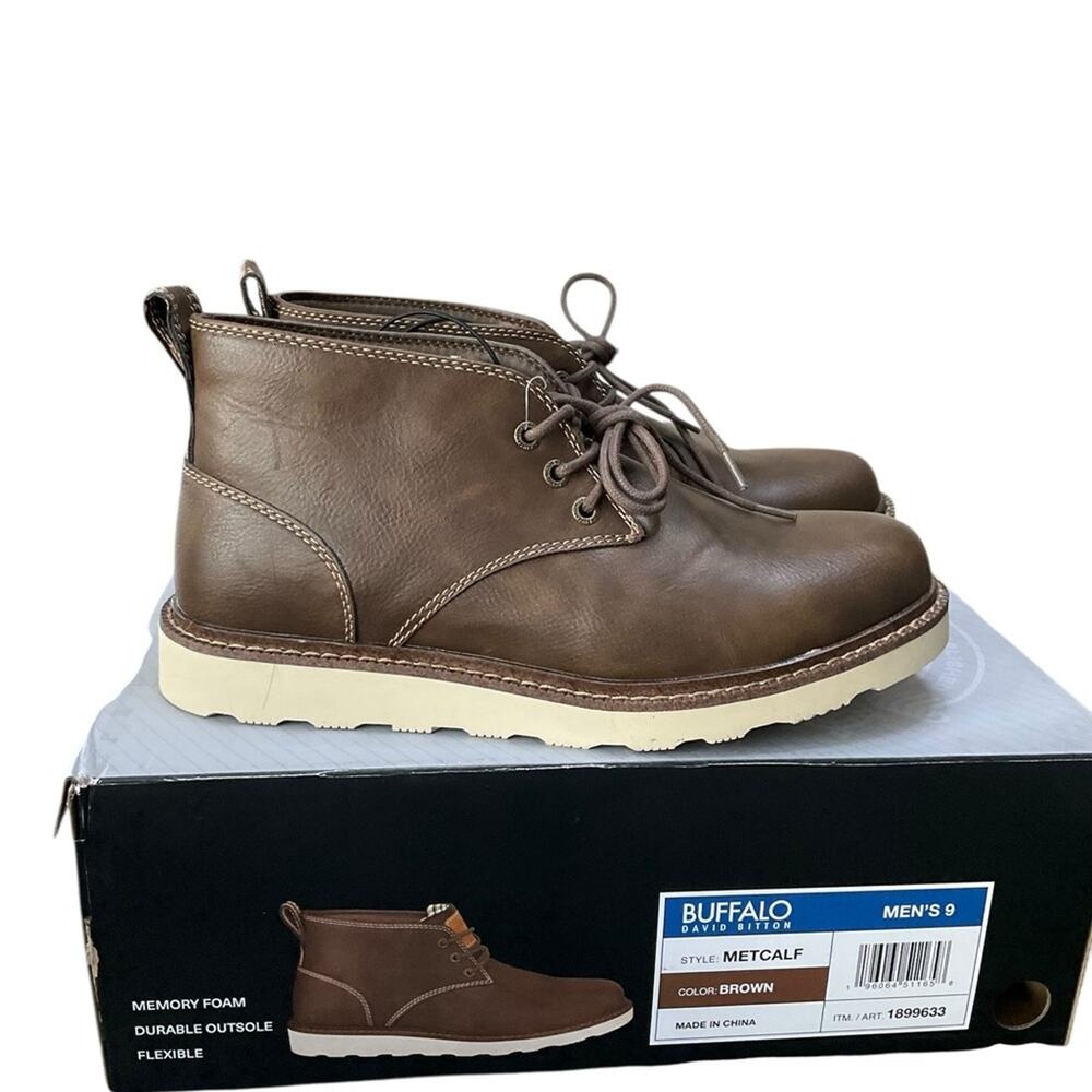 Buffalo David Bitton Men's Brown Chukka Boots Size 9 NEW NIB